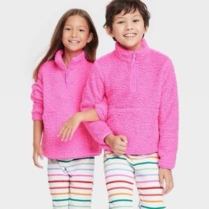 NWT Girls Wondershop Hot Pink Quarterzip Pullover Size Large (10/12)